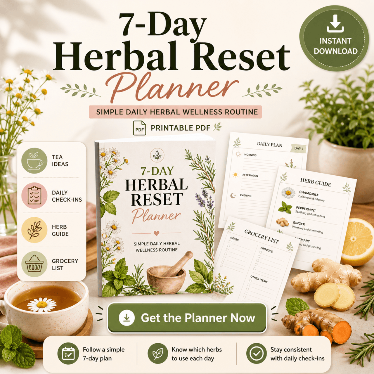 7-Day Herbal Reset Planner