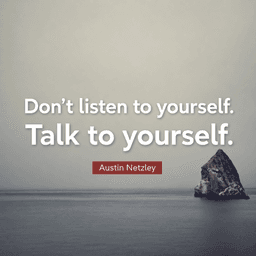 Talk to Yourself Don't Listen to Yourself
