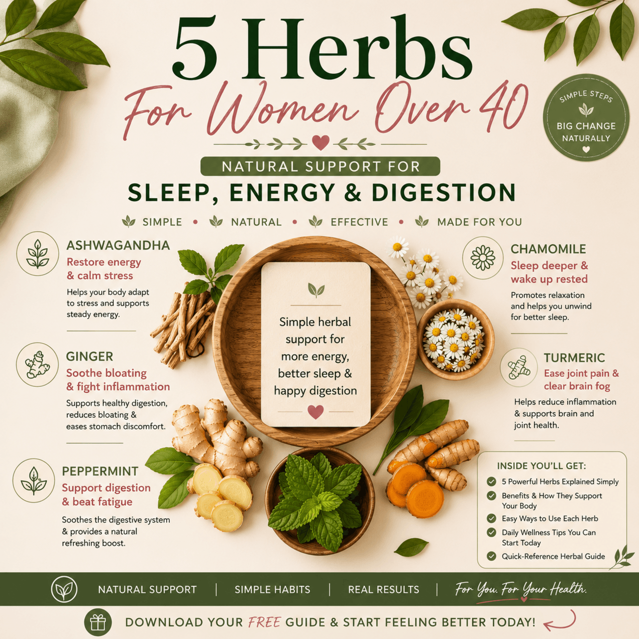 5 Herbs For Women Over 40